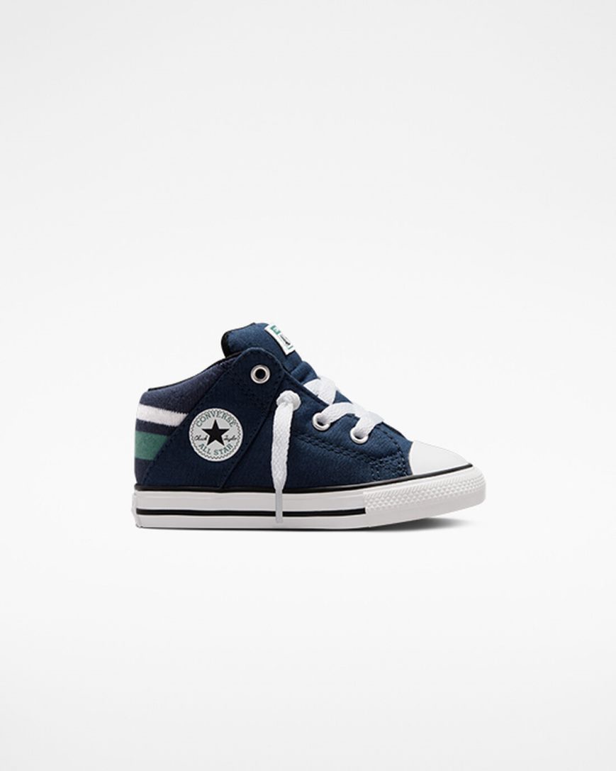 Dívčí Boty Vysoké Converse Chuck Taylor All Star Axel Varsity Tmavě Blankyt Bílé | CZ MXWI79